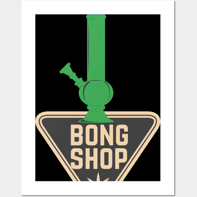 Cannabis Bong Shop Wall Art by CryptoTextile